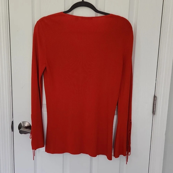 Cyrus Orange Flare Sleeve Sweater - Picture 9 of 13